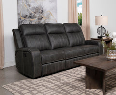 Raelynn Grey Reclining Sofa - Ornate Home