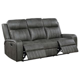 Raelynn Grey Reclining Sofa - Ornate Home