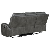 Raelynn Grey Reclining Sofa - Ornate Home