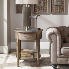 Raelynn Woodtone Wood Lamp Table - Ornate Home