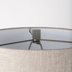 Raen Gray/Beige Metal Octagonal Base Table Lamp