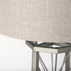 Raen Gray/Beige Metal Octagonal Base Table Lamp