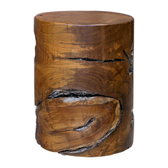 Rafe Silver/Woodtone Wooden Accent Stool - Ornate Home