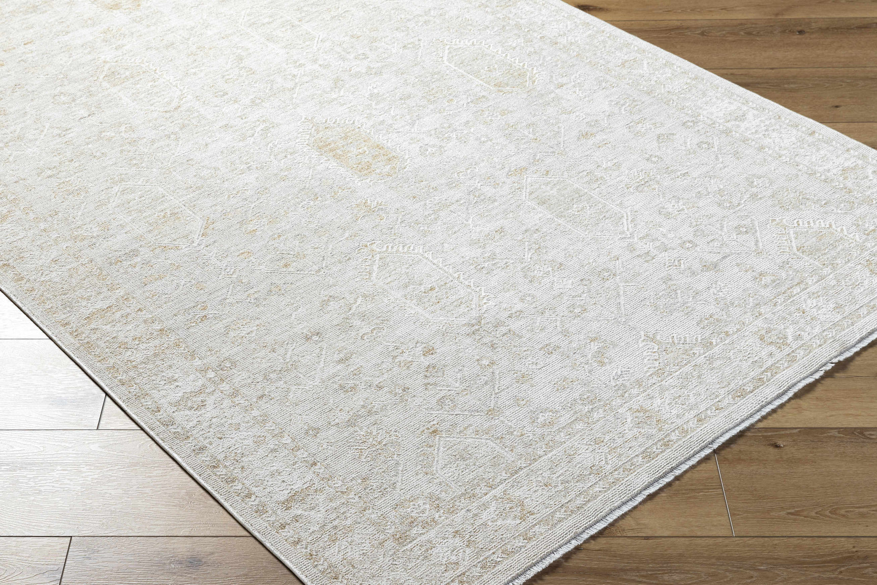 Rafee Ivory Luxe Area Rug - Ornate Home