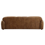 Rafer Cocoa Top Grain Genuine Leather Sofa - Ornate Home