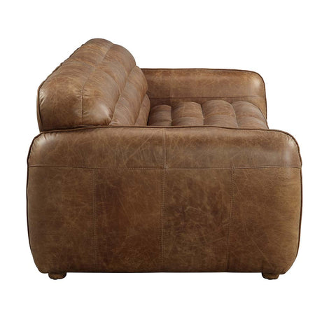 Rafer Cocoa Top Grain Genuine Leather Sofa - Ornate Home