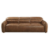 Rafer Cocoa Top Grain Genuine Leather Sofa - Ornate Home