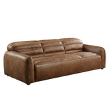 Rafer Cocoa Top Grain Genuine Leather Sofa - Ornate Home
