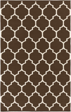 Ragan Brown Trellis Cotton Rug - Clearance - Ornate Home