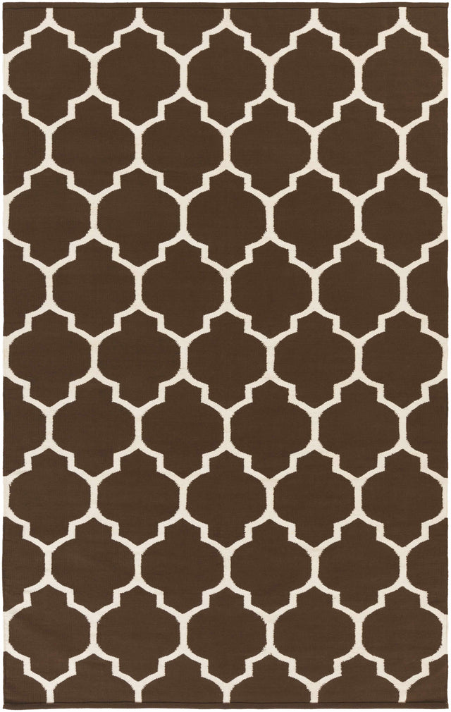 Ragan Brown Trellis Cotton Rug - Clearance - Ornate Home