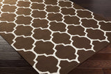 Ragan Brown Trellis Cotton Rug - Clearance - Ornate Home