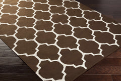 Ragan Brown Trellis Cotton Rug - Clearance - Ornate Home