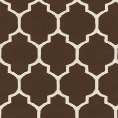 Ragan Brown Trellis Cotton Rug - Clearance - Ornate Home