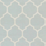 Ragan Ice Blue Trellis Cotton Rug - Clearance - Ornate Home