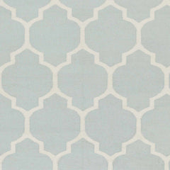 Ragan Ice Blue Trellis Cotton Rug - Clearance - Ornate Home
