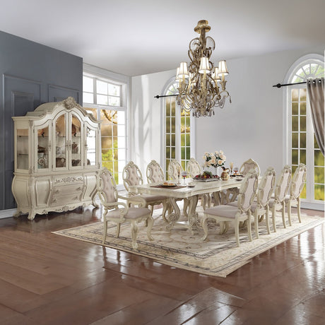 Ragenardus Antique White Rectangular Dining Table - Ornate Home