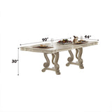 Ragenardus Antique White Rectangular Dining Table - Ornate Home