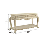 Ragenardus Antique White Sofa Table - Ornate Home