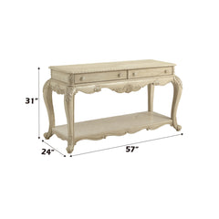 Ragenardus Antique White Sofa Table - Ornate Home