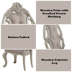 Ragenardus Arm Chair in Antique White (Set of 2) - Ornate Home