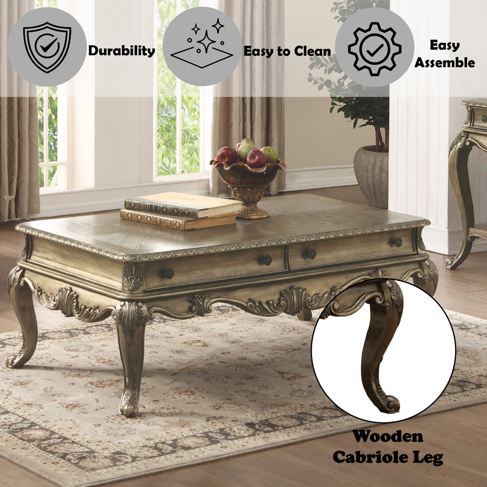 Ragenardus Coffee Table in Vintage Oak - Ornate Home