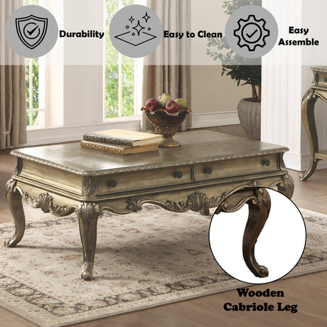 Ragenardus Coffee Table in Vintage Oak - Ornate Home