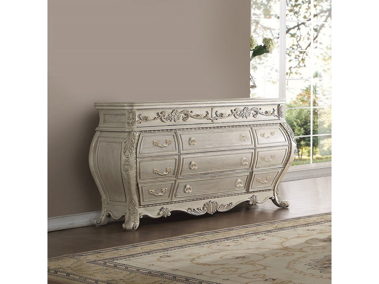 Ragenardus Dresser in Antique White - Ornate Home