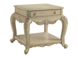 Ragenardus End Table in Antique White - Ornate Home