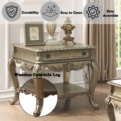 Ragenardus End Table in Vintage Oak 86032 - Ornate Home
