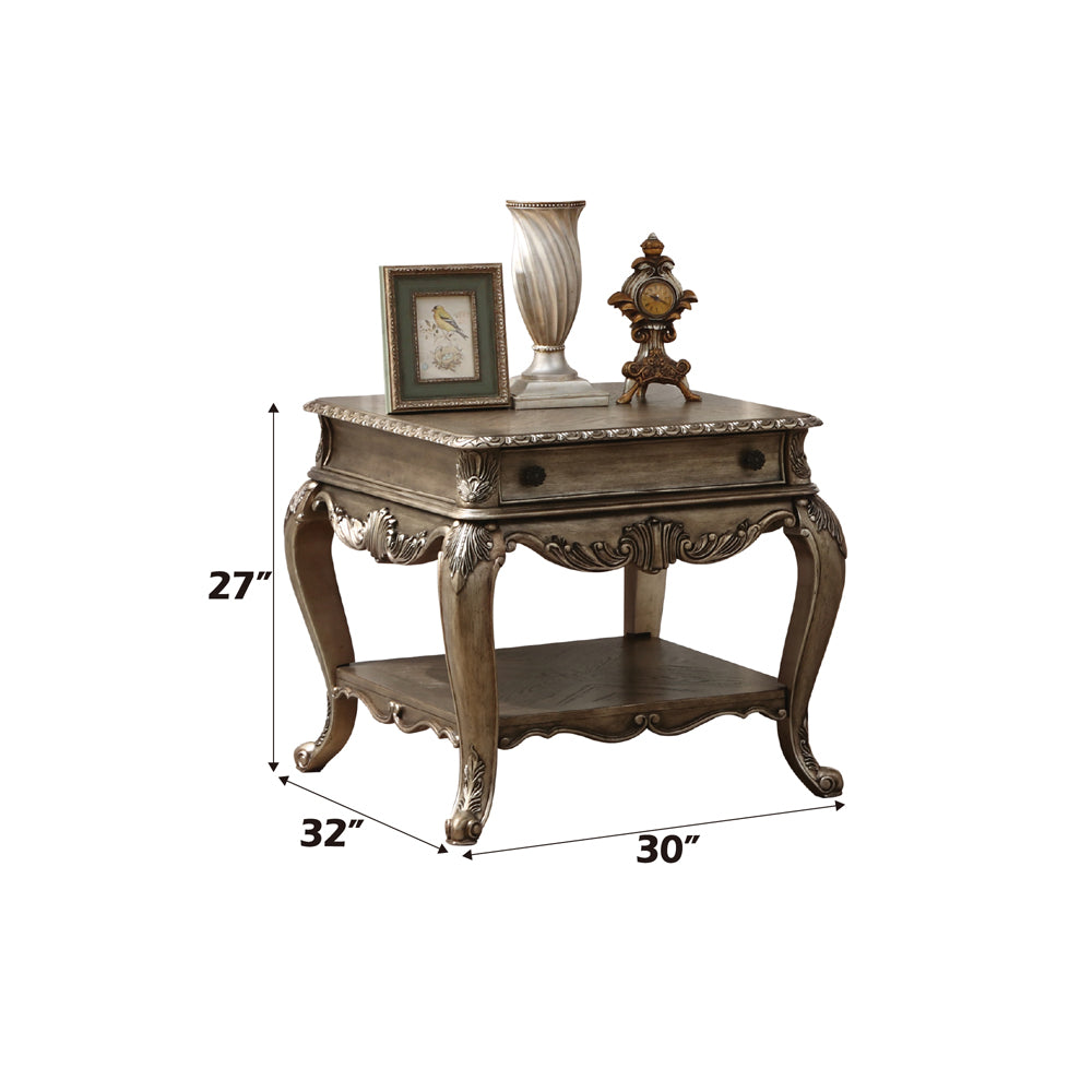 Ragenardus End Table in Vintage Oak 86032 - Ornate Home