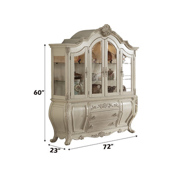 Ragenardus Hutch and Buffet in Antique White - Ornate Home