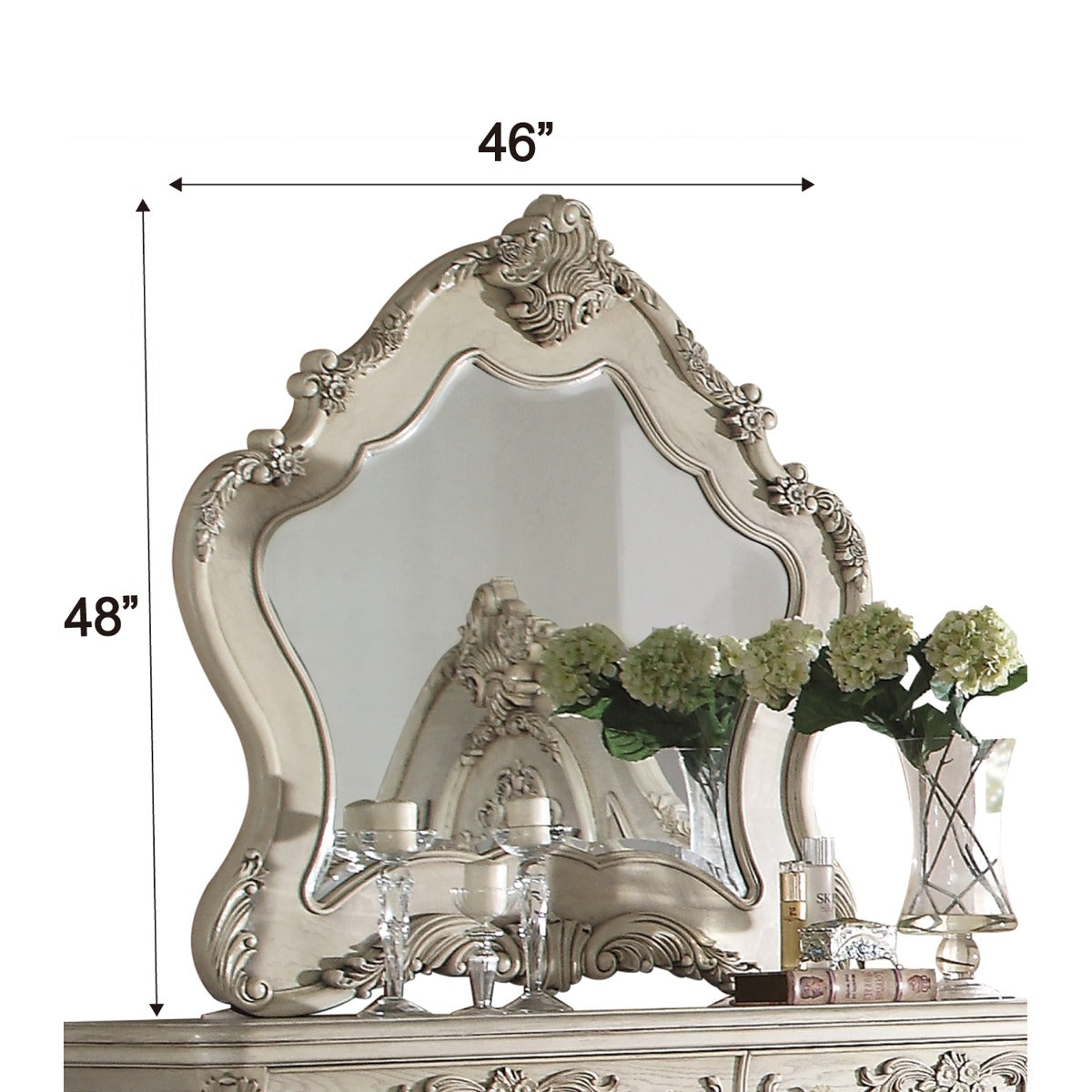 Ragenardus Mirror in Antique White - Ornate Home