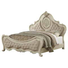 Ragenardus Queen Bed in Antique White - Ornate Home