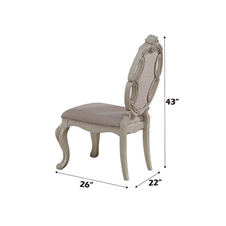 Ragenardus Side Chair in Antique White (Set of 2) 61282 - Ornate Home