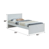 Ragna White Twin Bed - Ornate Home