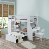Ragna White Twin Bed - Ornate Home