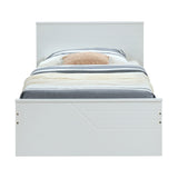 Ragna White Twin Bed - Ornate Home