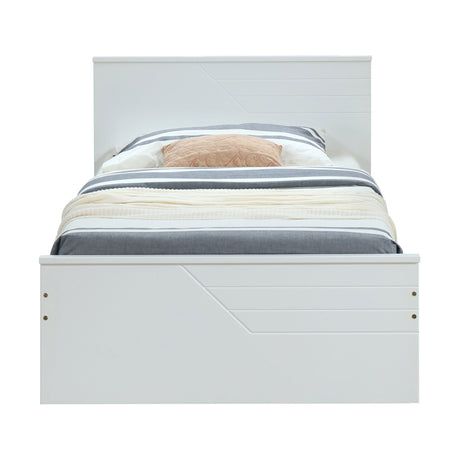 Ragna White Twin Bed - Ornate Home