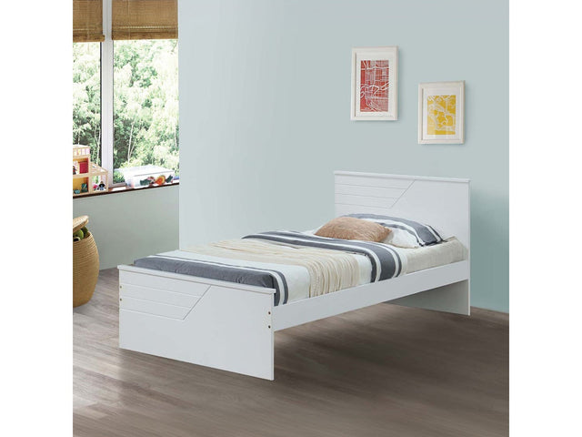 Ragna White Twin Bed - Ornate Home