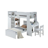 Ragna White Twin Loft Bed - Ornate Home