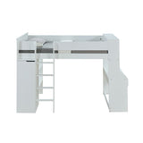 Ragna White Twin Loft Bed - Ornate Home