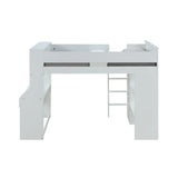 Ragna White Twin Loft Bed - Ornate Home