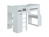 Ragna White Twin Loft Bed - Ornate Home