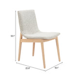 Raha Gray & Whitewashed Dining Chair (Set of 2) - Ornate Home