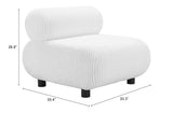 Rahat White Accent Chair - Ornate Home