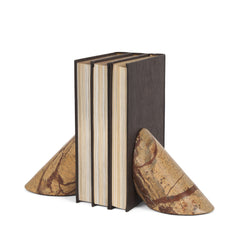Rahima Brown Forest Marble Angled Bookends - Ornate Home