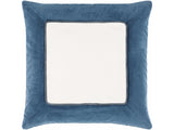 Rahiq Blue Border Cotton Throw Pillow - Ornate Home