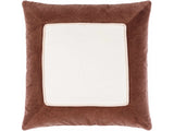 Rahiq Brick Red Border Cotton Throw Pillow - Ornate Home