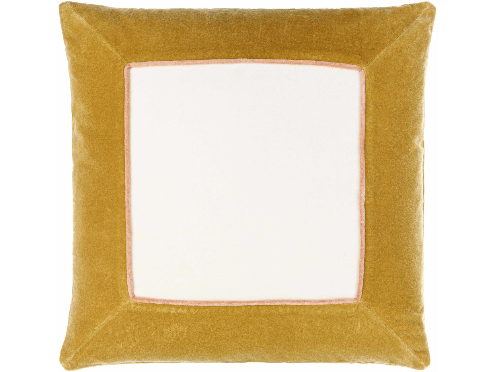 Rahiq Yellow Border Cotton Throw Pillow - Ornate Home