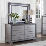 Raiden Gray 5 Pc. Queen Bedroom Set w/ Chest - Ornate Home